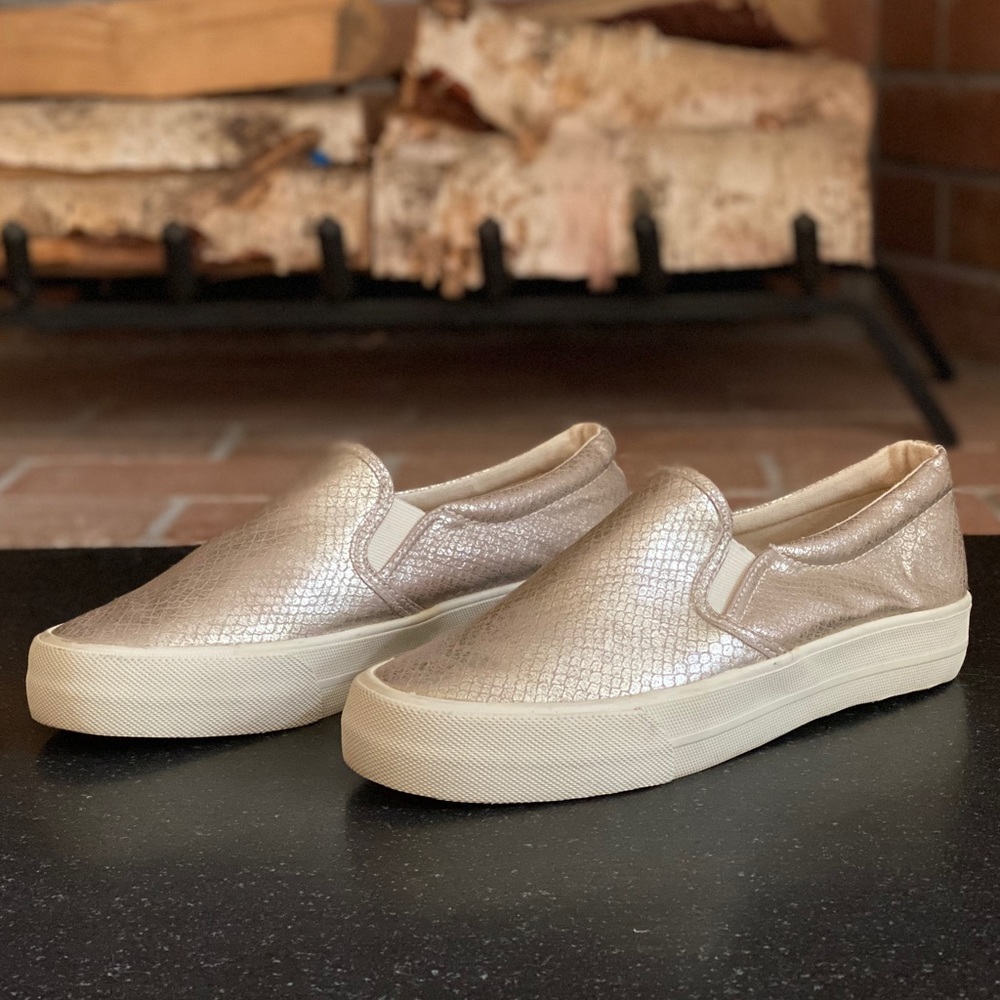 American Eagle Gold Slip On Sneakers